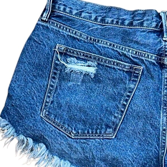 We The Free Button Fly Cut Off Denim Distressed Shorts‎ Size 31 - Picture 5 of 8